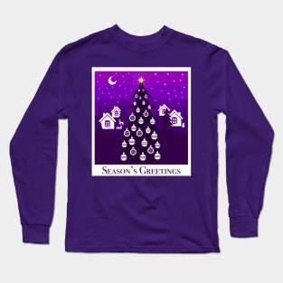 Season’s Greetings, small Finnish  town celebrating Christmas Long Sleeve T-Shirt